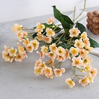 Fleur de chrysanthème en fausse soie, tige réaliste, petite marguerite moderne, réutilisable, recyclable pour centre de table de mariage, décoration de fête à domicile