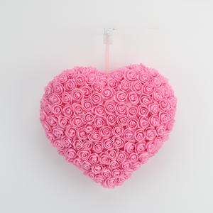 Decoração de Parede em Forma de Coração com Rosas Artificiais MEICHUANGHUI, Arte de Parede Romântica Personalizada para Casamentos e Dia dos Namorados - Product Image 1