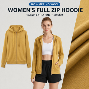 Wool Women's Thin <b>Cardigan</b> Outdoor Sun Protection Long Sleeve Top Custom Logo Premium Lightweight Breathable Quick Dry Hiking Co - Product Image 1