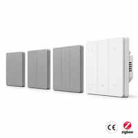Interruptor Inteligente Zigbee Estándar Europeo Tipo 86 de 1, 2, 3 y 4 Botones con Neutro, Control por Voz con la Aplicación Tuya, Compatible con Alexa y Google Home