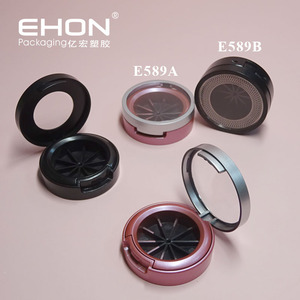 EHON Round Empty <b>Compact</b> Powder Case with Transparent Window ABS Plastic Cosmetic Packaging Customizable Portable - Product Image 4