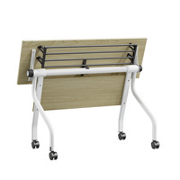 Table de conférence et de formation pliante, bureau mobile, chaise combinable pliable pour employés, bambou moderne et minimaliste