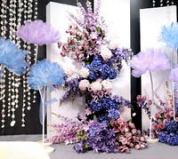 Grandes fleurs artificielles en organza, pivoines géantes pour décoration de mariage et événements, présentation florale sur pied pour vitrine et scène