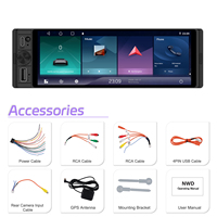 Podofo 6.28'' Écran tactile Incell 2+64GB 1Din Autoradio Android Autoradio sans fil CarPlay/Android Auto GPS WIFI DSP Stéréo OEM