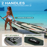 Planche de SUP gonflable DAMA Brand Factory Green Black avec pompe haute pression, kit complet pour yoga, surf et voyage