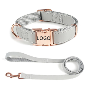 Collier réglable en cuir PU pour animaux de compagnie, réglable et confortable, laisse pour chien - Product Image 3