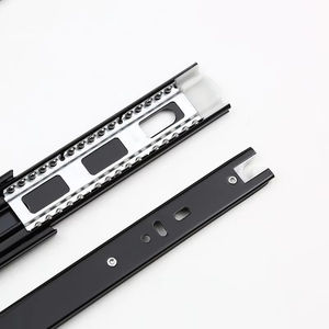 Riel de cierre suave para cajones, riel de amortiguación de bolas de acero de tres secciones, material de hierro de 45 mm para uso en baños y hoteles - Product Image 3