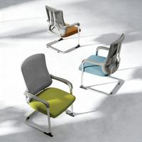 Chaise de bureau de direction ergonomique simple et moderne en maille à dossier moyen avec repose-jambes pour le bureau, vente en gros