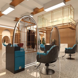 SINCOO Estación de Espejo Doble <span class=keywords><strong>para</strong></span> Peluquería, Mueble de Estilismo <span class=keywords><strong>para</strong></span> Barbería - Product Image 6