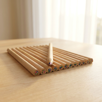 Crayons en bois triangulaires arc-en-ciel de 7 pouces, noyau arc-en-ciel, papeterie artistique, logo personnalisable, fournitures scolaires certifiées
