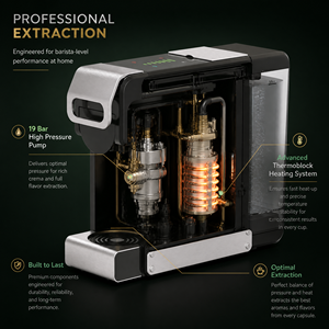 19 Bar Professional Multi Capsule Espresso <b>Machine</b> with 1L.Transparent Removable <b>Water</b> - Product Image 3