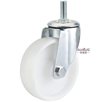 Meilleures ventes internationales - Roue pivotante en nylon PP PA blanche de 3, 4, 5, 6, 8 pouces - 360° °   Roulettes industrielles pivotantes pour machines lourdes