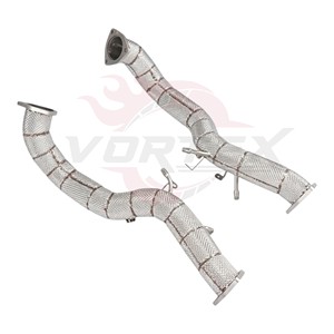 ท่อลงสแตนเลส Vortex สำหรับ Porsche 718 Cayman GT4 RS 4.0L พร้อมแผ่นกันความร้อนแบบอัพเกรดสำหรับเทอร์โบสมรรถนะสูง - Product Image 2