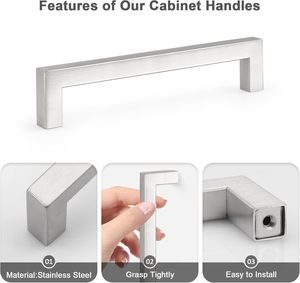 Tay Nắm Ngăn Kéo Đồ Nội Thất Giá Nhà Sản Xuất Tay Nắm Cửa Tủ Bếp Bằng Thép Không Gỉ - Product Image 5