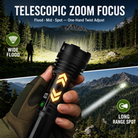 Lampe torche haute luminosité 3000LM 7070 LED, zoomable, pour le camping, la randonnée, longue portée, rechargeable, lampe de recherche extérieure, fournisseur