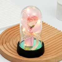 AYOYO Cadeau de la Saint-Valentin et de la remise des diplômes, bouquet de roses séchées faites à la main, savon en forme de fleur, lampe de nuit lumineuse, fleur artificielle