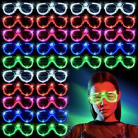 Bâtons lumineux de fête qui brillent dans le noir, couleurs néon, lunettes lumineuses pour les fêtes de vacances, anniversaires, la Saint-Valentin et Halloween, cosplay