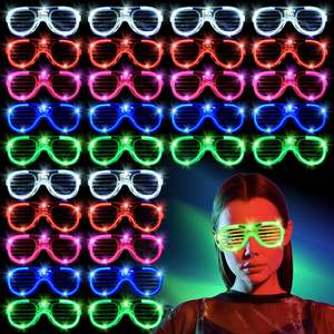 عصي مضيئة بألوان النيون تتوهج في الظلام ونظارات مضيئة للحفلات وأعياد الميلاد وعيد الحب وحفلات الهالوين والتنكر - Product Image 2