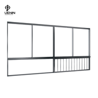 Ventanas Corredizas Modernas de Aluminio OEM, Diseño Antirrobo de Acero Inoxidable de Alta Calidad para Casas y Villas, Disponibles en Diferentes Tamaños