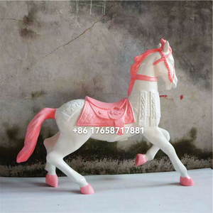 Statua Unicorno da Giostra a Grandezza Naturale di Natale / Decorazione Statua Unicorno da Giostra in Fibra di Vetro - Product Image 5