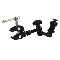 Support universel pour caméra, bras articulé à friction de 11 pouces avec super pince, kit d'accessoires pour moniteur de caméra et support de lumière LED