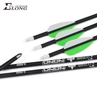 Flèches en fibre de verre Elong Outdoor de 4,2 mm pour arc classique, flèches d'entraînement pour débutants en tir à l'arc