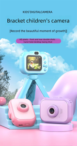 Mini dijital kamera 2.0 inç HD çift Lens boyama kameralar braketi çocuk Video kaydedici oyunları MP3 oyuncaklar hediye Y6 çocuk kamera - Product Image 2