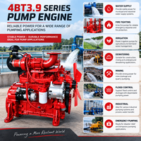 Moteur diesel 4 cylindres CUMS 4BTA3.9-P80 58 kW 78 CV 1500 tr/min pour l'irrigation agricole, l'exploitation minière et les équipements de pompage industriels