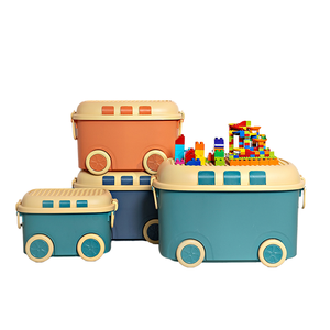 กล่องเก็บของเล่นเด็กแบบขายส่ง มีฝาปิด รูปทรงรถยนต์ กล่องพลาสติกใส่ของจุกจิก กล่องจัดระเบียบของเล่นเด็ก - Product Image 4