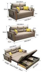 Sofá <span class=keywords><strong>cama</strong></span> <span class=keywords><strong>plegable</strong></span> Simple, sofá <span class=keywords><strong>cama</strong></span> elástico extensible, sala de estar, dormitorio, espacio de almacenamiento multifuncional, sofá <span class=keywords><strong>cama</strong></span> - Product Image 6