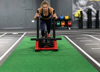 Gazon artificiel de haute densité pour salle de sport, 15 mm, anti-abrasion, piste de sprint pour luge, tapis de sol pour salle de sport intérieure