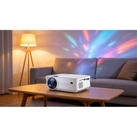 Projecteur domestique portable L15, 200-300 lumens ANSI, 10800P HD WiFi, projecteur de films LCD pour le divertissement à domicile