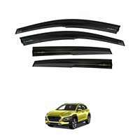 Deflectores de ventana inyección negro Sun Rian Shield protección TXR accesorios para automóviles viseras de puerta para Hyundai Kona 2017-2022