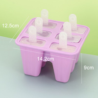 Moule à glaces en silicone personnalisé OEM ODM avec logo, qualité alimentaire, sans BPA, 6 cavités, moules à barres, moule à crème glacée