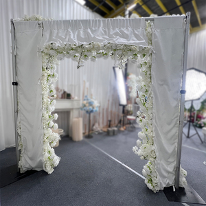 Arco de Flores Artificiales de Seda Realistas Cuadradas de Color Personalizado, Fondo de Alta Densidad para Decoración de Bodas - Product Image 2