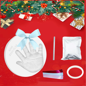 Ensemble d'empreintes de pattes d'animaux en argile blanche, souvenirs faits à la main pour chats et chiens, ornements de décoration pour la maison, 2020 - Product Image 4