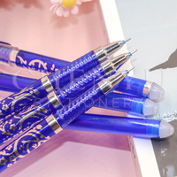 Stylos à pointe effaçable promotionnels en gros pour l'écriture scolaire, fournitures de bureau en plastique avec logo personnalisé et tête effaçable pour étudiants