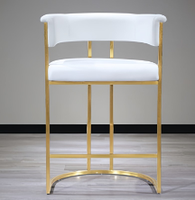 Vente en gros tabourets de bar commerciaux de luxe chaises hautes meubles de cuisine rembourrés pour restaurants métal cuir synthétique extérieur