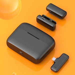 New J13 một-to-hai hệ thống Lavalier Micro không dây hiển thị kỹ thuật số sạc trường hợp qua biên giới phòng thu sử dụng loại C nhựa - Product Image 2