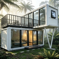 Maisonnette Modulaire de Luxe de 40 pieds, Modèle Apple Cabin, Prête pour l'Installation de Panneaux Solaires, Certifiée SAA, Idéale pour la Location Airbnb et les Maisons de Vacances