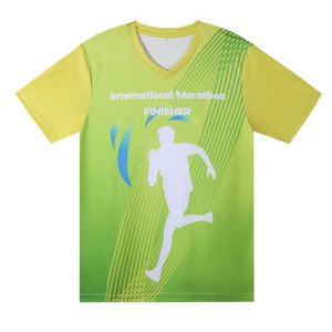 Camiseta de Maratón Sublimada de Alta Calidad con Impresión Personalizada, Secado Rápido, Transpirable, para Hombre, Compresión Deportiva, para Gimnasio - Product Image 2
