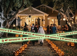Ruban de signalisation phosphorescent, solution de sécurité lumineuse pour le contrôle des foules dans les maisons hantées, parcs à thème, fêtes et événements nocturnes - Product Image 2