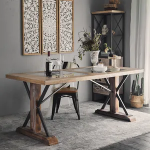 تصميم غرفة المعيشة مستطيلة الشكل من الزجاج الخشبي الطاولة للقهوة الشاي مستطيلة الشكل طاولة كبيرة