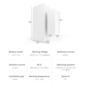 ลดราคาพิเศษ! เซ็นเซอร์ประตู/หน้าต่างอัจฉริยะ SONOFF DW2 WiFi - ควบคุมผ่านแอป EWeLink ระยะไกล เหมาะสำหรับการเชื่อมต่อฉากสมาร์ทโฮม - Product Image 5