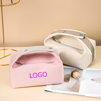 Pochette de maquillage en toile avec logo personnalisé, fermeture éclair en coton, pour femmes, rangement de cosmétiques de voyage, cadeau boutique, usage commercial