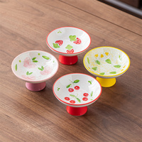 Assiette à fruits, cerises et noix de Thanksgiving, design européen, en porcelaine, écologique, passe au lave-vaisselle, durable, pour l'accueil et les collations