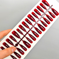 Vente en gros de faux ongles en gel pressés personnalisés, 30 pièces, effet œil de chat, réutilisables, couleur unie, faux ongles avec emballage personnalisé