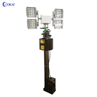 Mât télescopique électrique Okaf en alliage d'aluminium galvanisé à chaud, 3m-20m, pour tour d'éclairage solaire LED et caméra, charge utile 50kg