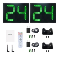 YIZHI Ensemble de 2 pièces de stade de basket-ball numérique 0-99 secondes compte à rebours modifiable LED 12s 14s réinitialisation 24s horloge de tir avec télécommande
