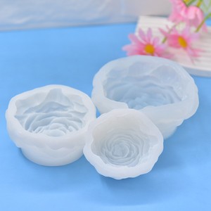 شمعة معطرة من السيليكون على شكل زهرة الفاوانيا، شمعة تذكارية داخلية من شمع الصويا، قالب شمع مصنوع يدوياً بعطر يدوم طويلاً - Product Image 2